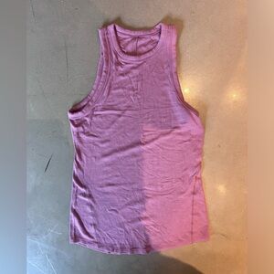 Pink, lululemon, size 8, ribbed, high neck tank top